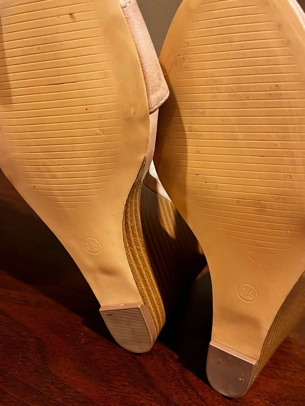 Madden Girl Blush Tan Ankle-Strap Wedge Sandals  NWOT